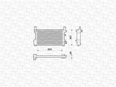 MAGNETI MARELLI 350213784000 -  Радиатор, охлаждение двигателя
